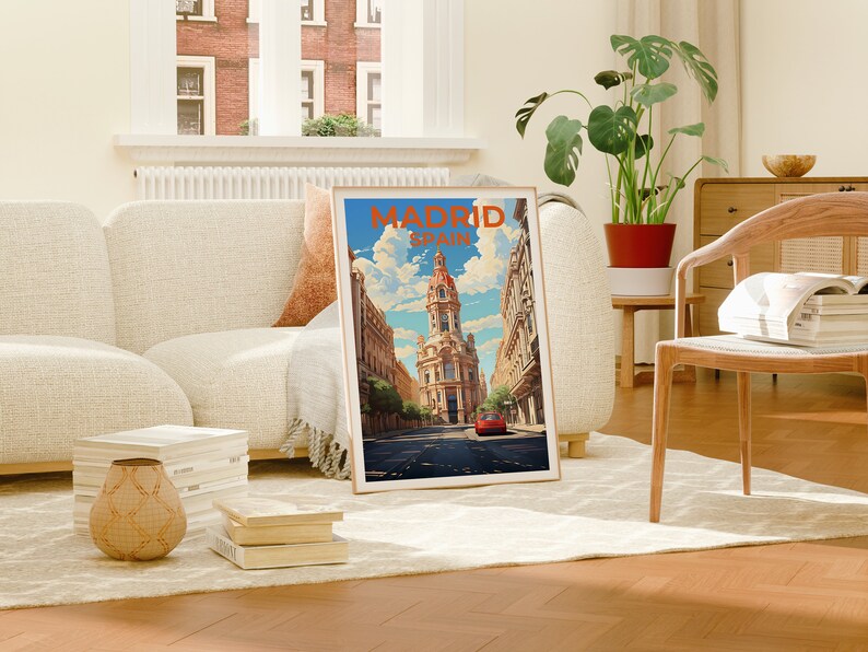 Madrid Travel Poster, Spain Wall Art, Spain Print, Madrid Poster, Spain Poster, Madrid Poster, Spain Wall Art