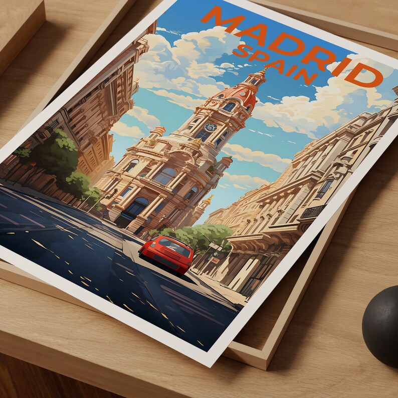 Madrid Travel Poster, Spain Wall Art, Spain Print, Madrid Poster, Spain Poster, Madrid Poster, Spain Wall Art