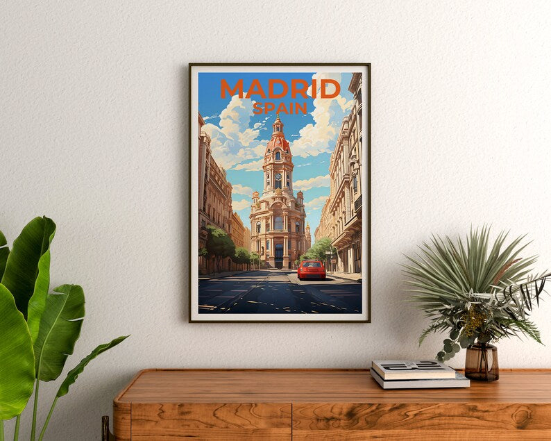 Madrid Travel Poster, Spain Wall Art, Spain Print, Madrid Poster, Spain Poster, Madrid Poster, Spain Wall Art