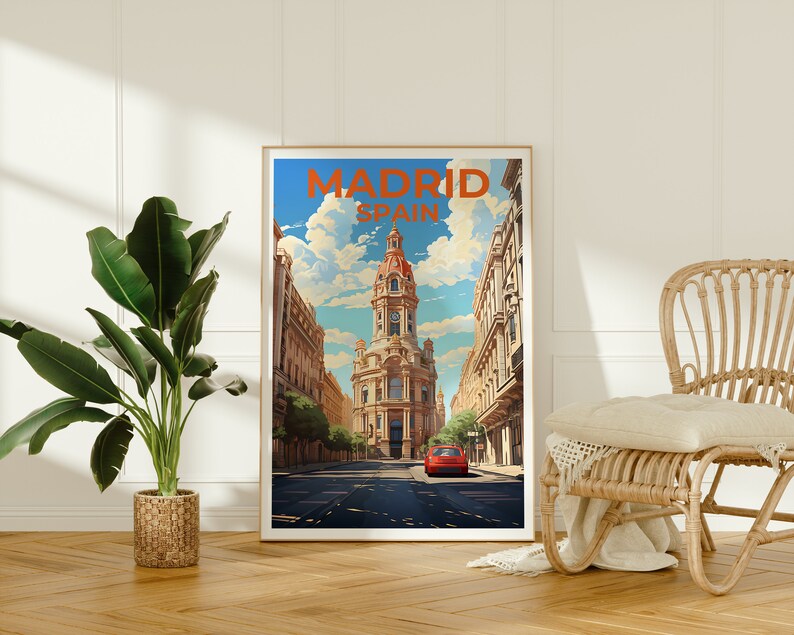 Madrid Travel Poster, Spain Wall Art, Spain Print, Madrid Poster, Spain Poster, Madrid Poster, Spain Wall Art