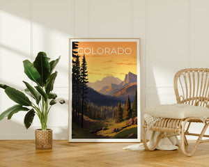 Affiche de voyage du Colorado, art mural de montagne, impression de montagne, affiche du Colorado, affiche des Rocheuses, affiche de montagne, impression du Colorado