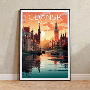 Gdańsk Poster, Poland Print, Gdańsk City Art, Europe Poster, Poland Poster Print, Home Decor, Birthday Gift