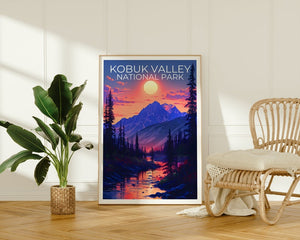 Affiche du parc national de Kobuk Valley, impression de Kobuk Valley, affiche d'Alaska, impression d'Alaska, affiche de voyage de Kobuk Valley, art de l'Alaska, affiche de randonnée