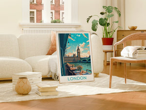 London Travel Poster, London Wall Art, London Print, Big Ben Poster, Big Ben Art, Europe Poster, Poster Art, Wall Decor