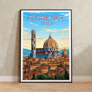 Florence Travel Poster, Italy Wall Art, Italy Print, Florence Poster, Europe Poster, City Poster, Florence Art