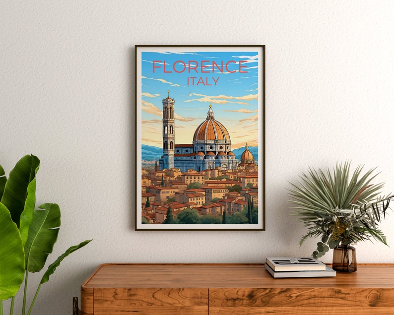 Florence Travel Poster, Italy Wall Art, Italy Print, Florence Poster, Europe Poster, City Poster, Florence Art