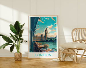 London Travel Poster, London Wall Art, London Print, Big Ben Poster, Big Ben Art, Europe Poster, Poster Art, Wall Decor