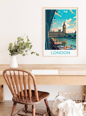 London Travel Poster, London Wall Art, London Print, Big Ben Poster, Big Ben Art, Europe Poster, Poster Art, Wall Decor