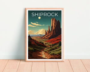 Shiprock Travel Poster, New Mexico Wall Art, New Mexico Print, Shiprock Poster, New Mexico Poster, Shiprock Print, Shiprock Art