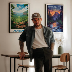 Alabama Travel Print Cane Creek Canyon Nature Preserve Poster Forest Wall Art Alabama Landscape Poster Home Decor Birthday Gift