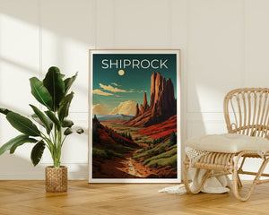 Shiprock Travel Poster, New Mexico Wall Art, New Mexico Print, Shiprock Poster, New Mexico Poster, Shiprock Print, Shiprock Art
