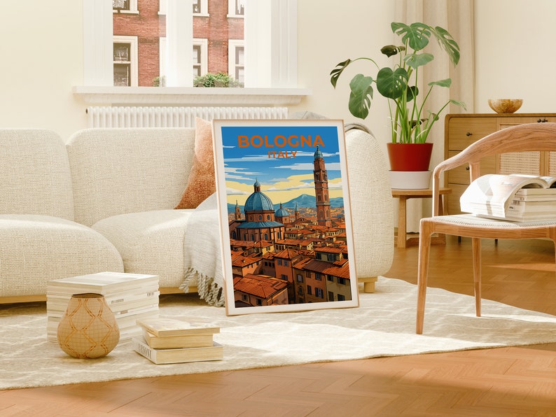 Bologna Travel Poster, Italy Wall Art, Italy Print, Bologna Poster, Italy Poster, City Poster, Bologna Art