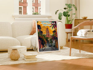 Cartagena Travel Poster, Colombia Print