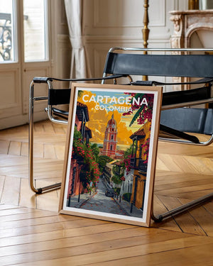 Cartagena Travel Poster, Colombia Print