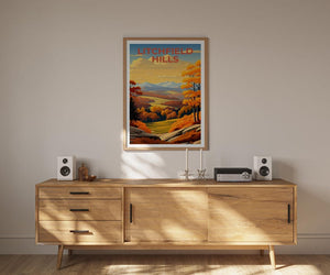 Litchfield Hills Travel Poster, Connecticut Print, Forest Wall Art, Connecticut Poster, Home Decor, Birthday Gift