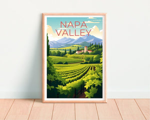 Napa Valley Travel Poster, California Wall Art, California Print, Napa Valley Poster, Wine Poster, Nature Poster, Napa Valley Art