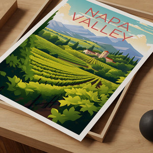 Napa Valley Travel Poster, California Wall Art, California Print, Napa Valley Poster, Wine Poster, Nature Poster, Napa Valley Art