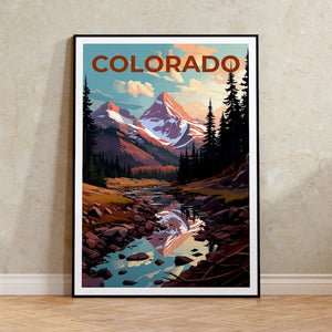 Colorado Poster, Colorado Print, Rockies Art, Rocky Mountains Print, Colorado Travel Poster, Rockies Poster, Colorado Wall Art