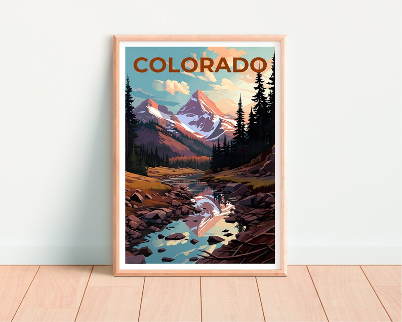Colorado Poster, Colorado Print, Rockies Art, Rocky Mountains Print, Colorado Travel Poster, Rockies Poster, Colorado Wall Art