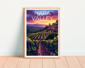 Napa Valley Poster, Napa Valley Print, Vineyard Art, Vineyard Print, California Poster, Napa Valley Gift, California Print