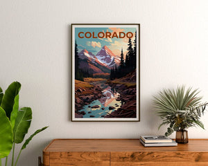 Colorado Poster, Colorado Print, Rockies Art, Rocky Mountains Print, Colorado Travel Poster, Rockies Poster, Colorado Wall Art