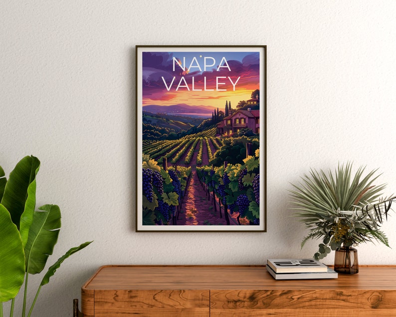 Napa Valley Poster, Napa Valley Print, Vineyard Art, Vineyard Print, California Poster, Napa Valley Gift, California Print