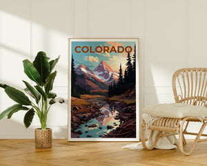 Colorado Poster, Colorado Print, Rockies Art, Rocky Mountains Print, Colorado Travel Poster, Rockies Poster, Colorado Wall Art