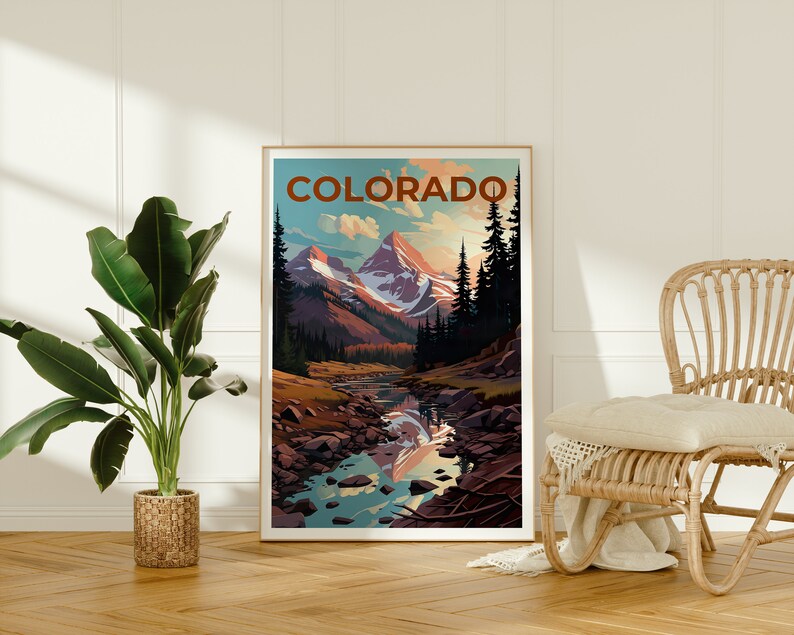 Colorado Poster, Colorado Print, Rockies Art, Rocky Mountains Print, Colorado Travel Poster, Rockies Poster, Colorado Wall Art