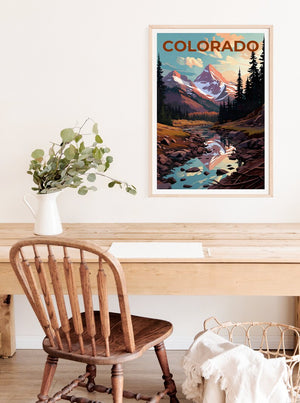 Colorado Poster, Colorado Print, Rockies Art, Rocky Mountains Print, Colorado Travel Poster, Rockies Poster, Colorado Wall Art