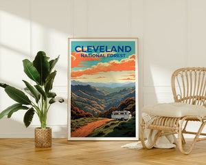 Cleveland National Forest Travel Poster, Forest Wall Art, Forest Print, California Poster, Nature Poster