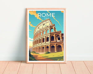 Rome Travel Poster, Colosseum Wall Art, Italy Print, Rome Poster, Colosseum Art, Europe Poster, Poster Art, Wall Decor