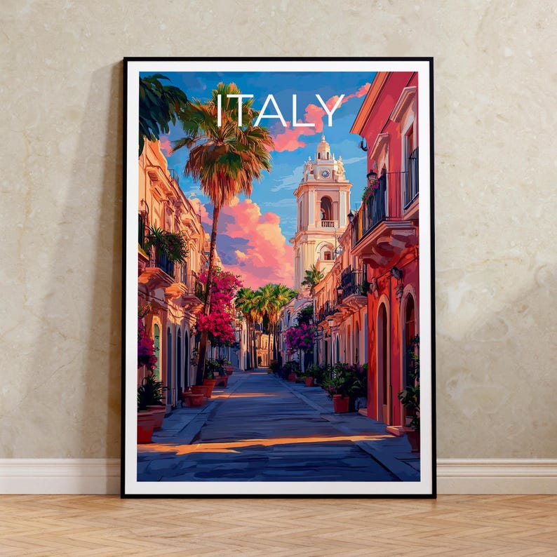 Lecce Poster, Italy Travel Print, Europe Art, Italian Architecture Illustration, Scenic Wall Art, Home Decor, Birthday Gift