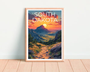 South Dakota Travel Poster, South Dakota Wall Art, South Dakota Print, South Dakota Poster, Forest Poster, Nature Poster, South Dakota Art