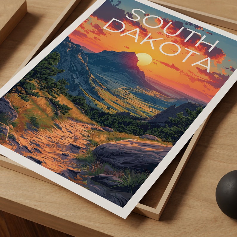 South Dakota Travel Poster, South Dakota Wall Art, South Dakota Print, South Dakota Poster, Forest Poster, Nature Poster, South Dakota Art