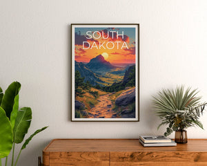 South Dakota Travel Poster, South Dakota Wall Art, South Dakota Print, South Dakota Poster, Forest Poster, Nature Poster, South Dakota Art