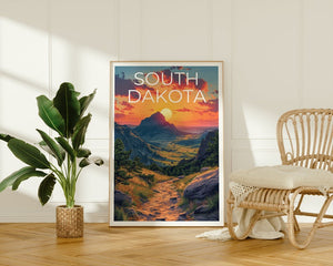 South Dakota Travel Poster, South Dakota Wall Art, South Dakota Print, South Dakota Poster, Forest Poster, Nature Poster, South Dakota Art