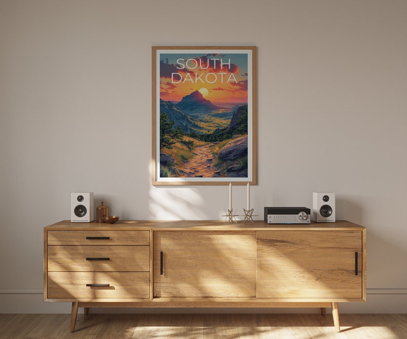 South Dakota Travel Poster, South Dakota Wall Art, South Dakota Print, South Dakota Poster, Forest Poster, Nature Poster, South Dakota Art