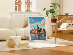 Budapest Travel Poster, Hungary Wall Art, Hungary Print, Budapest Poster, Danube River Poster, City Poster, Budapest Art