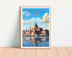Budapest Travel Poster, Hungary Wall Art, Hungary Print, Budapest Poster, Danube River Poster, City Poster, Budapest Art