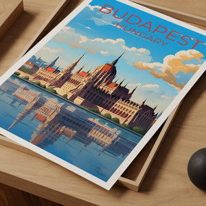 Budapest Travel Poster, Hungary Wall Art, Hungary Print, Budapest Poster, Danube River Poster, City Poster, Budapest Art