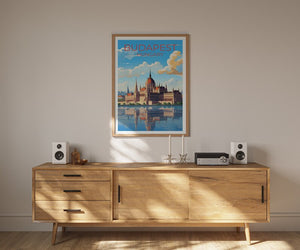 Budapest Travel Poster, Hungary Wall Art, Hungary Print, Budapest Poster, Danube River Poster, City Poster, Budapest Art