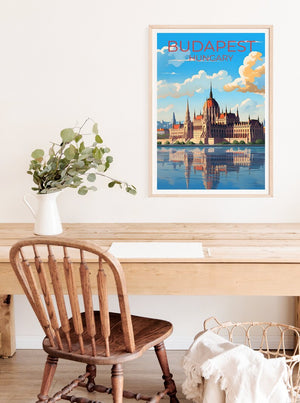 Budapest Travel Poster, Hungary Wall Art, Hungary Print, Budapest Poster, Danube River Poster, City Poster, Budapest Art