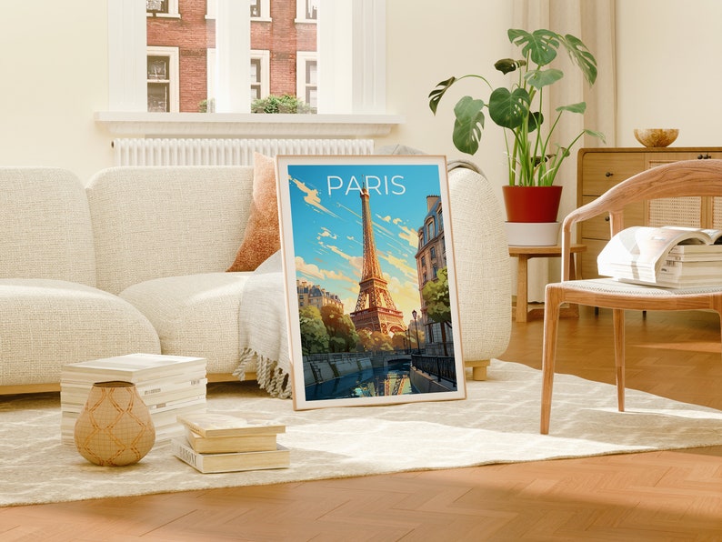 Paris Travel Poster, France Wall Art, France Print, Paris Poster, Eiffel Tower Poster, City Poster, Paris Art