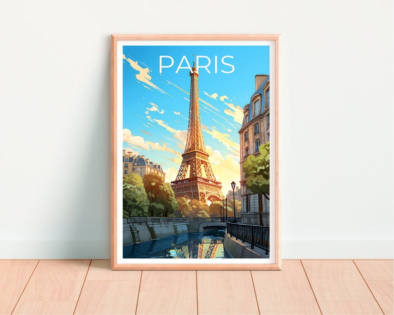 Paris Travel Poster, France Wall Art, France Print, Paris Poster, Eiffel Tower Poster, City Poster, Paris Art