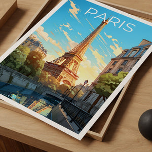 Paris Travel Poster, France Wall Art, France Print, Paris Poster, Eiffel Tower Poster, City Poster, Paris Art