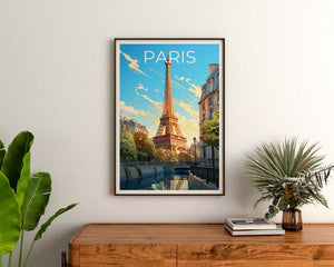 Paris Travel Poster, France Wall Art, France Print, Paris Poster, Eiffel Tower Poster, City Poster, Paris Art