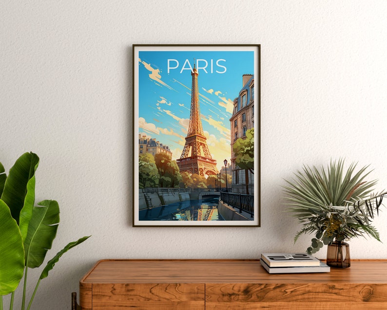 Paris Travel Poster, France Wall Art, France Print, Paris Poster, Eiffel Tower Poster, City Poster, Paris Art