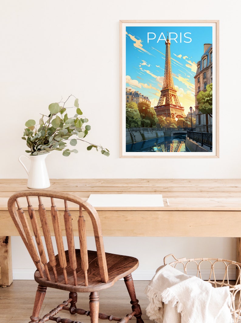 Paris Travel Poster, France Wall Art, France Print, Paris Poster, Eiffel Tower Poster, City Poster, Paris Art