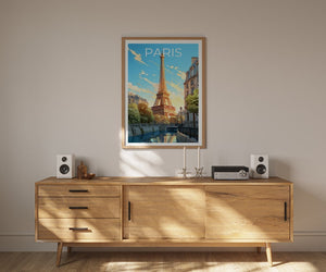 Paris Travel Poster, France Wall Art, France Print, Paris Poster, Eiffel Tower Poster, City Poster, Paris Art