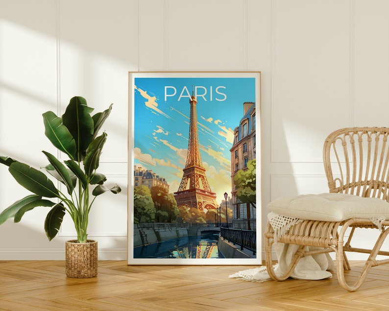 Paris Travel Poster, France Wall Art, France Print, Paris Poster, Eiffel Tower Poster, City Poster, Paris Art